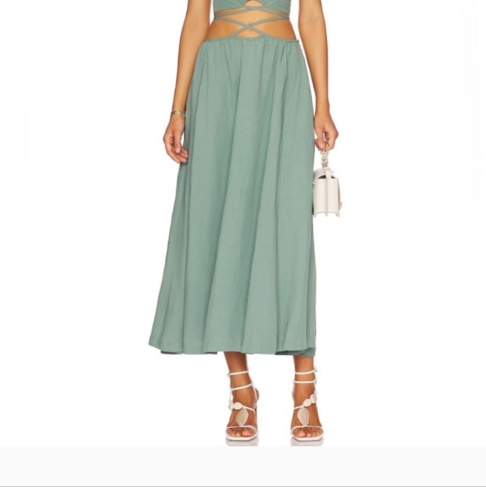 ASTR the Label Divine Waist Tie Maxi Skirt-Large